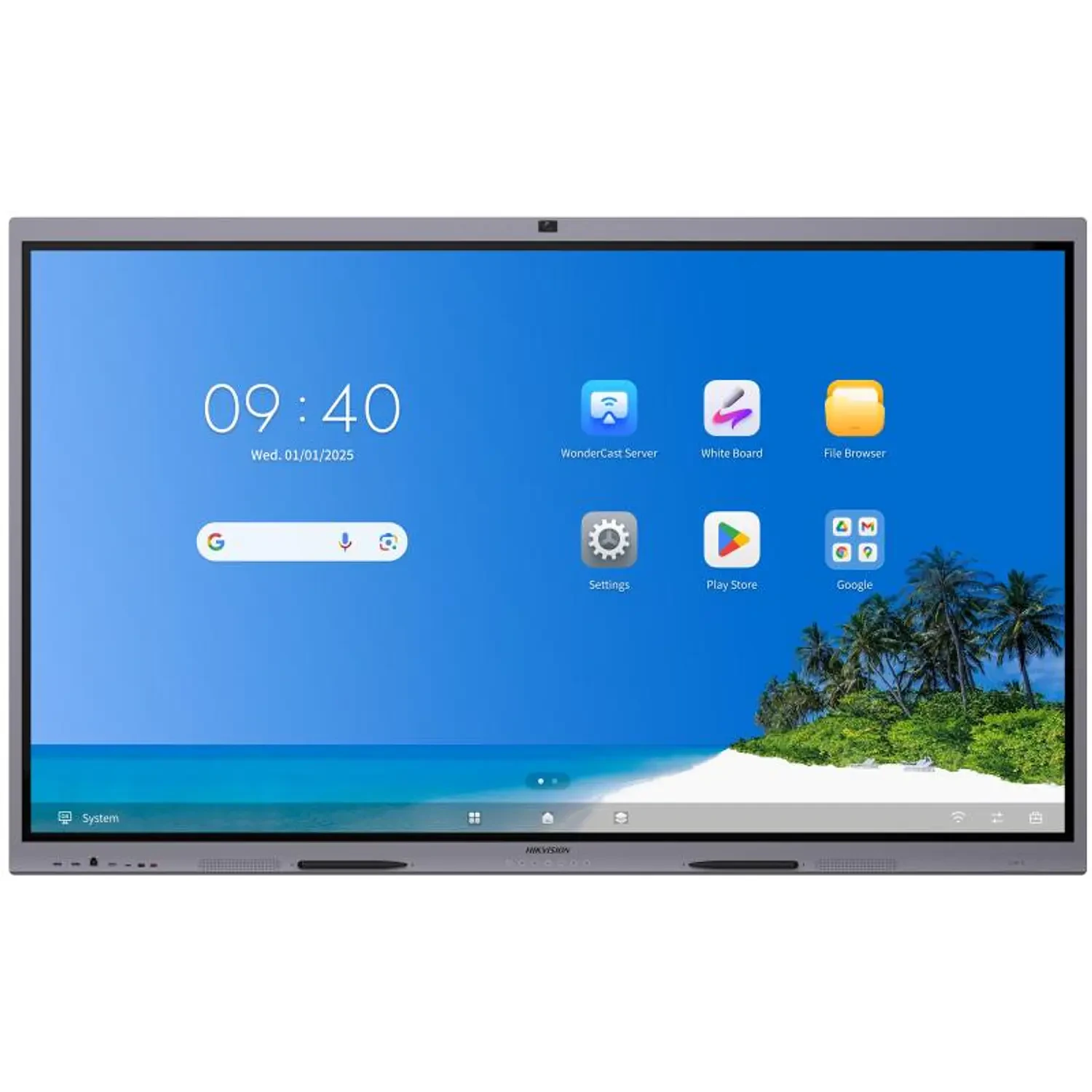 Hikvision DS-D5B75RB/FP, Pantalla Interactiva 75", 4K